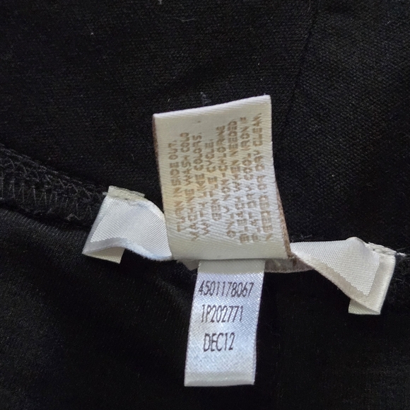 Chicos Size:1 Black Straight Leg Stretch Pants - Picture 3 of 8